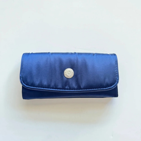 Kipling Blue Fabric Trifold Snap Wallet - Picture 1 of 10